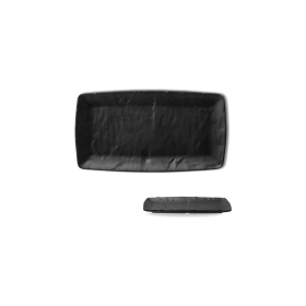 Viosarp Πιάτο Μελαμίνη Ρηχό Ορθογώνιο Stone Μαύρο 32.5x17.8cm
