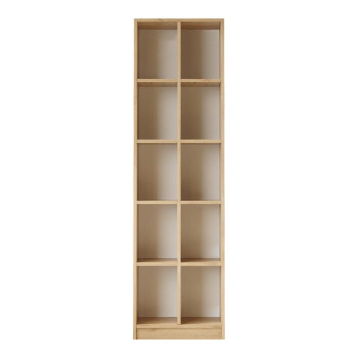 Βιβλιοθήκη Oteca 10θέσεων  σε φυσική απόχρωση 51.1x25.4x180εκ