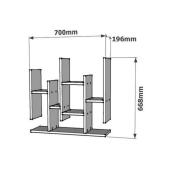 Ραφιέρα τοίχου Bemba  σε καρυδί απόχρωση 70x19,6x68,8εκ