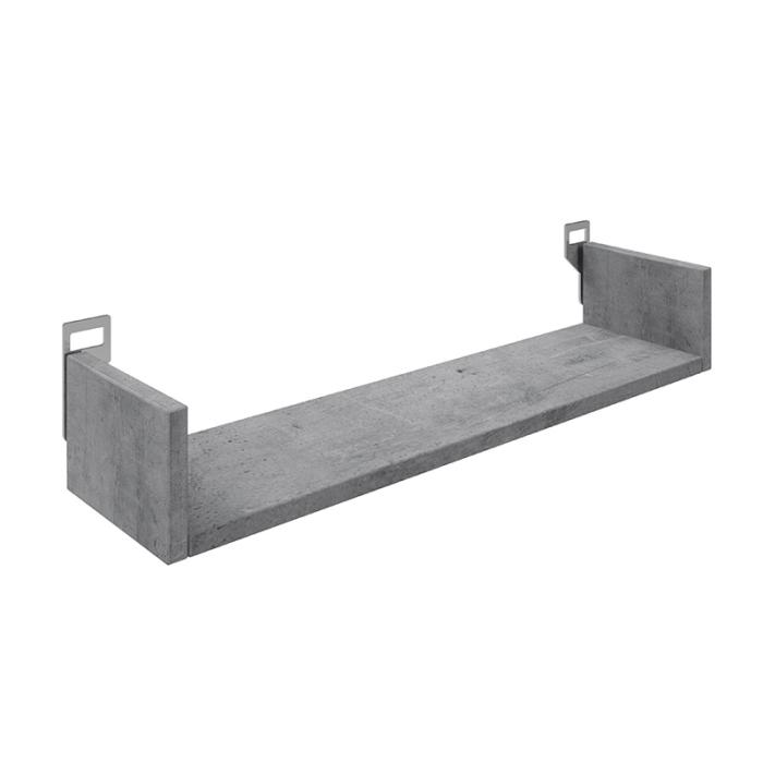 Ραφιέρα τοίχου Derva σε cement γκρι απόχρωση 60x15x10cm