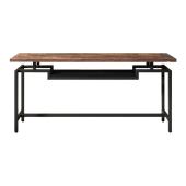 Κονσόλα Onole  σε καρυδί - μαύρο μέταλλο 180x35x82εκ