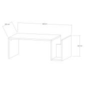 Τραπέζι σαλονιού Poko  σε όψη τραβερτίνας 86.8x50x32,4εκ