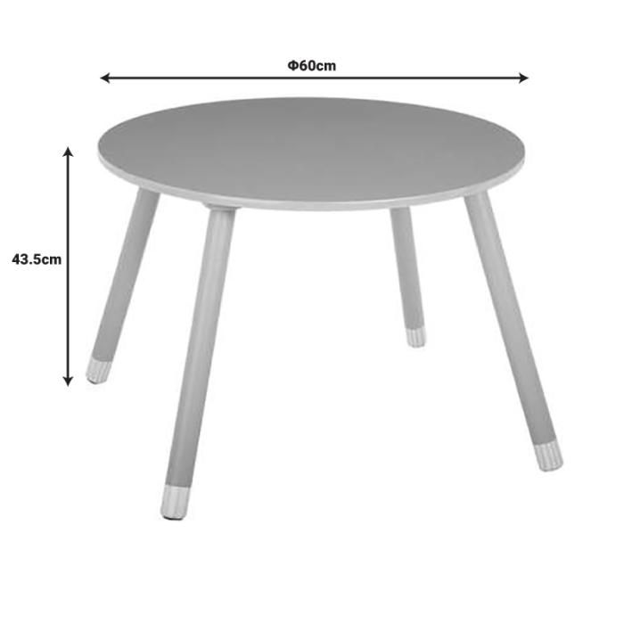 Παιδικό τραπεζάκι Playful γκρι-φυσικό Φ60x43.5εκ