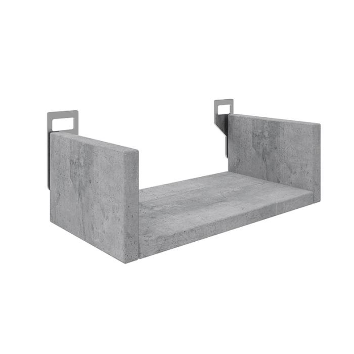 Ραφιέρα τοίχου Derva σε cement γκρι απόχρωση 30x15x10cm