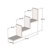 Ραφιέρα τοίχου Mauer  σε καρυδι απόχρωση 90x19,6x60εκ