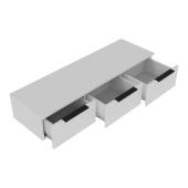 Κονσόλα με 3 συρτάρια Doha  σε λευκή απόχρωση 120x39x22cm