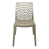 Καρέκλα στοιβαζόμενη Hush  pp σε cappuccino απόχρωση 50x57x81εκ