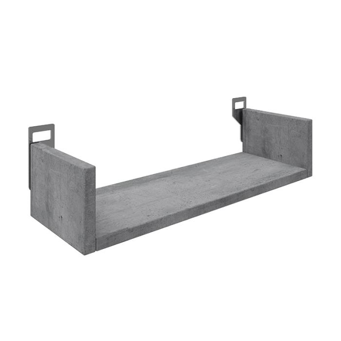 Ραφιέρα τοίχου Derva σε cement γκρι απόχρωση 45x15x10cm