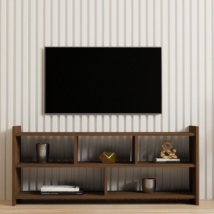 Έπιπλο τηλεόρασης Kapri  σε καρυδί απόχρωση 120x28x55εκ