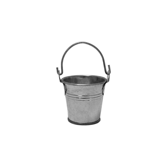 Κουβαδάκι Μεταλλικός Γκρι Χρώμα 6x5.5cm