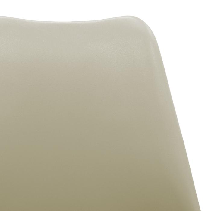 Καρέκλα Gaston pp-pu σε cappuccino απόχρωση με ξύλινο πόδι σε φυσική απόχρωση 48.5x53.5x83εκ