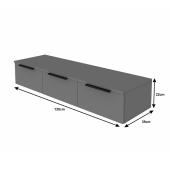 Κονσόλα με 3 συρτάρια Doha  σε λευκή απόχρωση 120x39x22cm