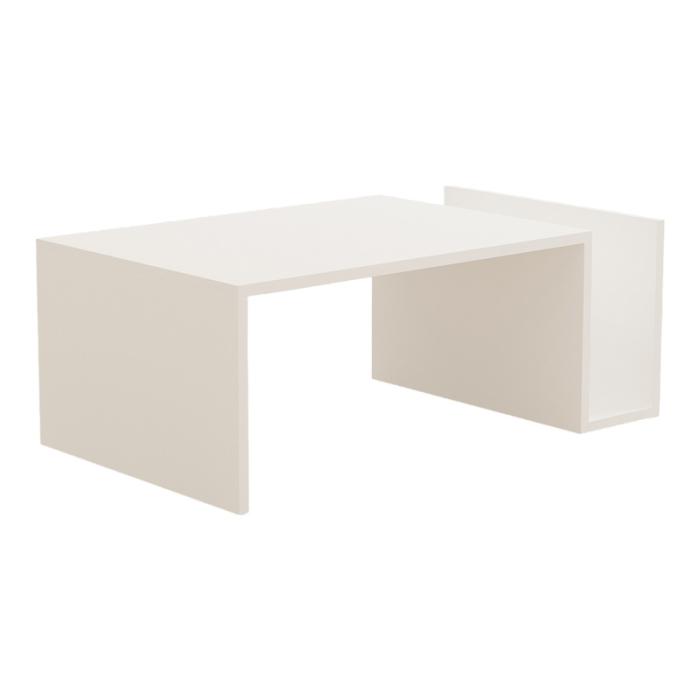 Τραπέζι σαλονιού Poko σε λευκή απόχρωση 86.8x50x32,4εκ
