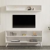 Σύνθετο σαλονιού Prestige  σε λευκή απόχρωση 120x29,6x50εκ