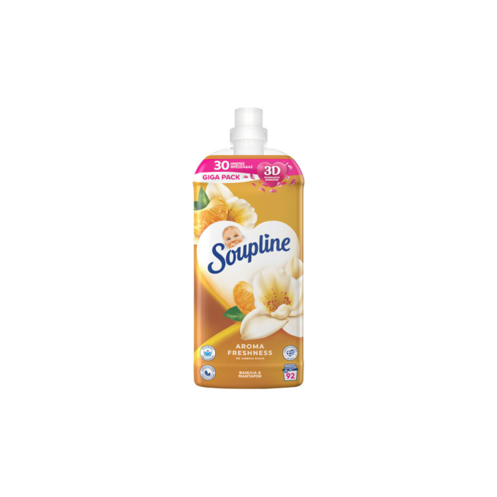 Soupline Συμπυκνωμένο Μαλακτικό Ρούχων Aroma Freshness με Άρωμα Βανίλια & Μανταρίνι 92 Μεζούρες
