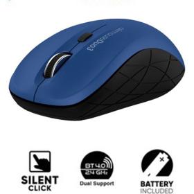 Alcatroz Bluetooth 4.0/Wireless Mouse Duo 3 Silent Blue