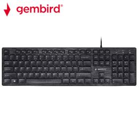 Gembird Multimedia Chocolate Keyboard USB Us Layout Black