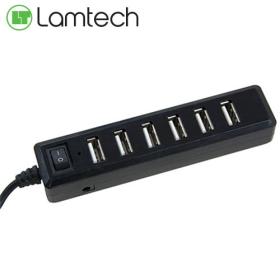 Lamtech USB Hub 7 Ports Black