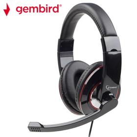 Gembird USB Stereo Headset Glossy Black Refurbished