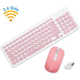 Alcatroz Wireless Mouse and Keyboard Jellybean A2000 W.Peach