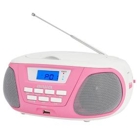 Aiwa Bluetooth Boombox Cd/Mp3 Pink