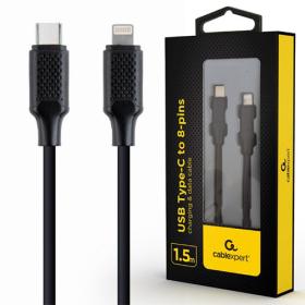 Cablexpert Type-C To 8-Pins Charging and Data Cable 1,5M Black Retail Pack