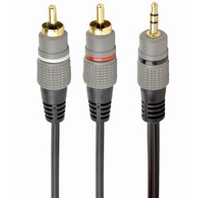 Cablexpert 3,5Mm Stereo Plug To 2*Rca Plugs 5M Cable Gold-Plated Connectors