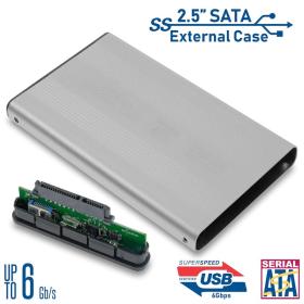 External Case HDD 2.5&#039;&#039; SATA USB 3 Silver