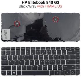 Πληκτρολόγιο HP Elitebook 840 G3 with Frame US