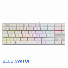 White Shark Mechanical Keyboard Gk-2106 White Blue Switch