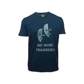 VassiaFashion T-Shirt Unisex Μαύρο Βαμβακερό με Τύπωμα Tragedies