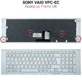 Πληκτρολόγιο SONY VAIO VPC EC WITH FRAME WHITE