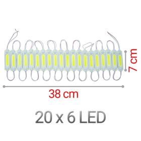 LED Strip 12volt Super Bright Λευκό 20x6 diodes