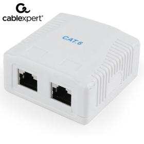 Cablexpert Cat6 Ftp 2-Port Surface Mount Box