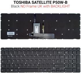 Πληκτρολόγιο TOSHIBA P50W-B NO FRAME UK BACKLIGHT