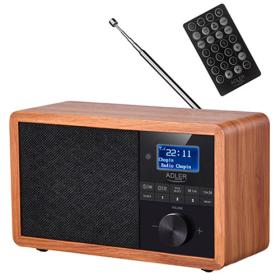 Adler Bluetooth Wooden Radio Dab+ with Remote Control