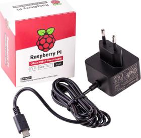 Raspberry Pi 4 Official USB-C Power Supply 15.3W 3A Black