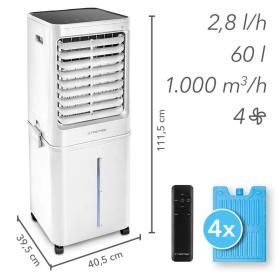 TROTEC PAE 81 Air Cooler 125W, Υγραντήρας, Καθαριστής αέρα για 80 μ2