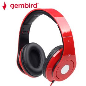 Gembird Folding Stereo Headphones with Mic Detroit Red