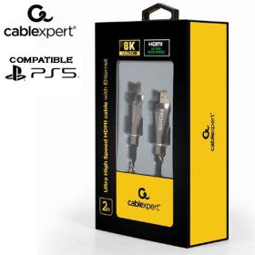 Cablexpert Ultra High Speed HDMI Cable with Ethernet, 8K Premium Series, 2 M