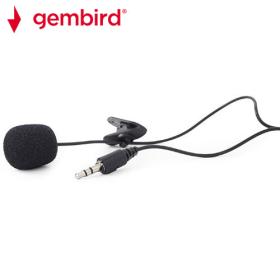 Gembird Clip-On 3,5Mm Microphone Black