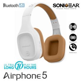 Sonic Gear Bluetooth 5.0 Headset (2019) Airphone 5 W.Gold