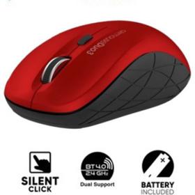 Alcatroz Bluetooth 4.0/Wireless Mouse Duo 3 Silent Red