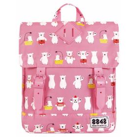 8848 Backpack for Children with White Bears Print