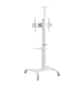 Gembird Aluminum Tv Floor Stand with Caster Wheels 37&#039;-70&#039; White