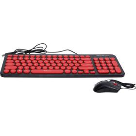 Alcatroz Wired Mouse and Keyboard Jellybean U2000 B.Red