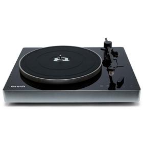 Aiwa Premium Belt-Drive Turntable with Phono Pre-Amp Black