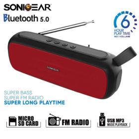 Sonic Gear Bluetooth 5.0 Super Bass Fm Radio B.Red