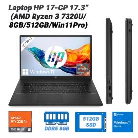 Laptop HP 17-CP2245NG 17.3&quot;(AMD Ryzen 3 7320U/8GB/512GB/Win11Pro)