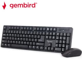 Gembird Wireless Desktop Set Us Layout Black